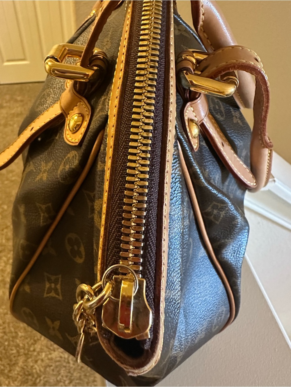 Louis Vuitton Monogram Canvas Shoulder Bag in Brown and Tan - Picture 6 of 16